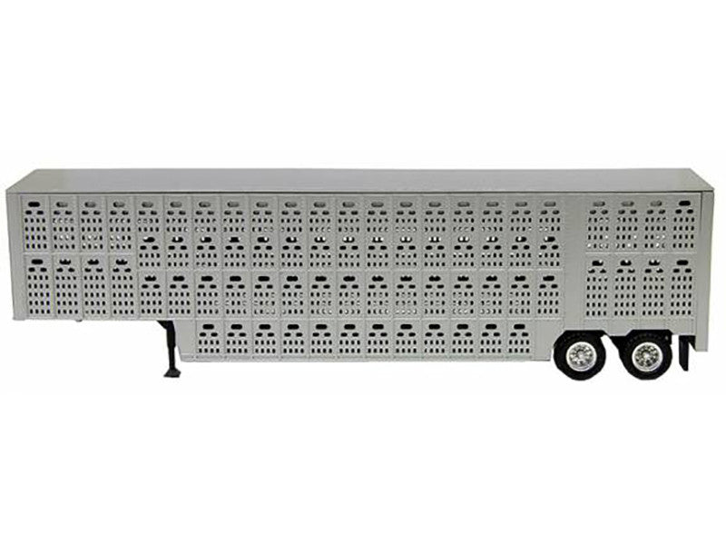 Livestock Trailer Silver 1/87 (HO) Plastic Model by Promotex LuxuryLifeWay Online Store