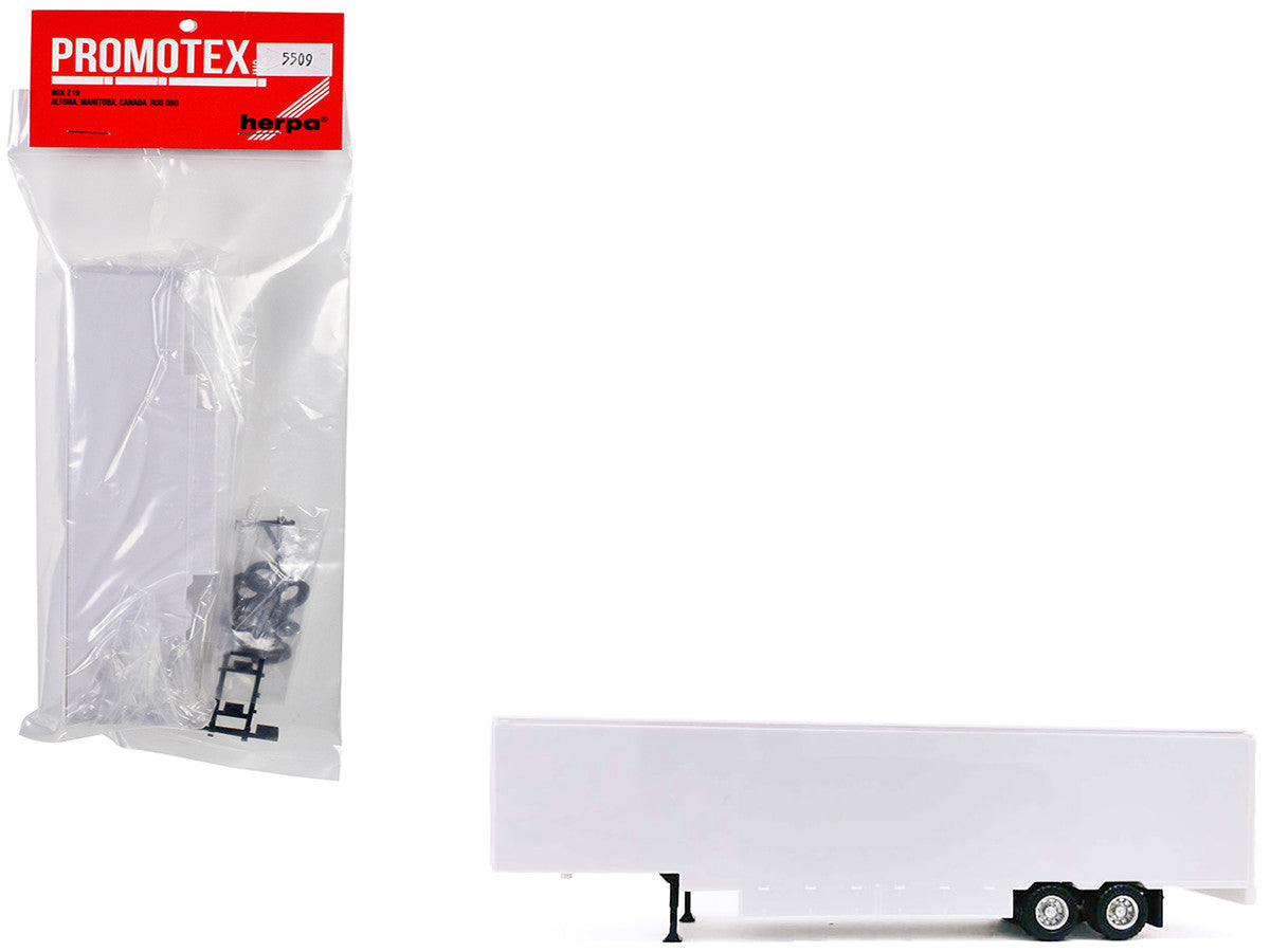 48ft Moving Van Trailer Light Gray 1/87 (HO) Plastic Model by Promotex LuxuryLifeWay Online Store