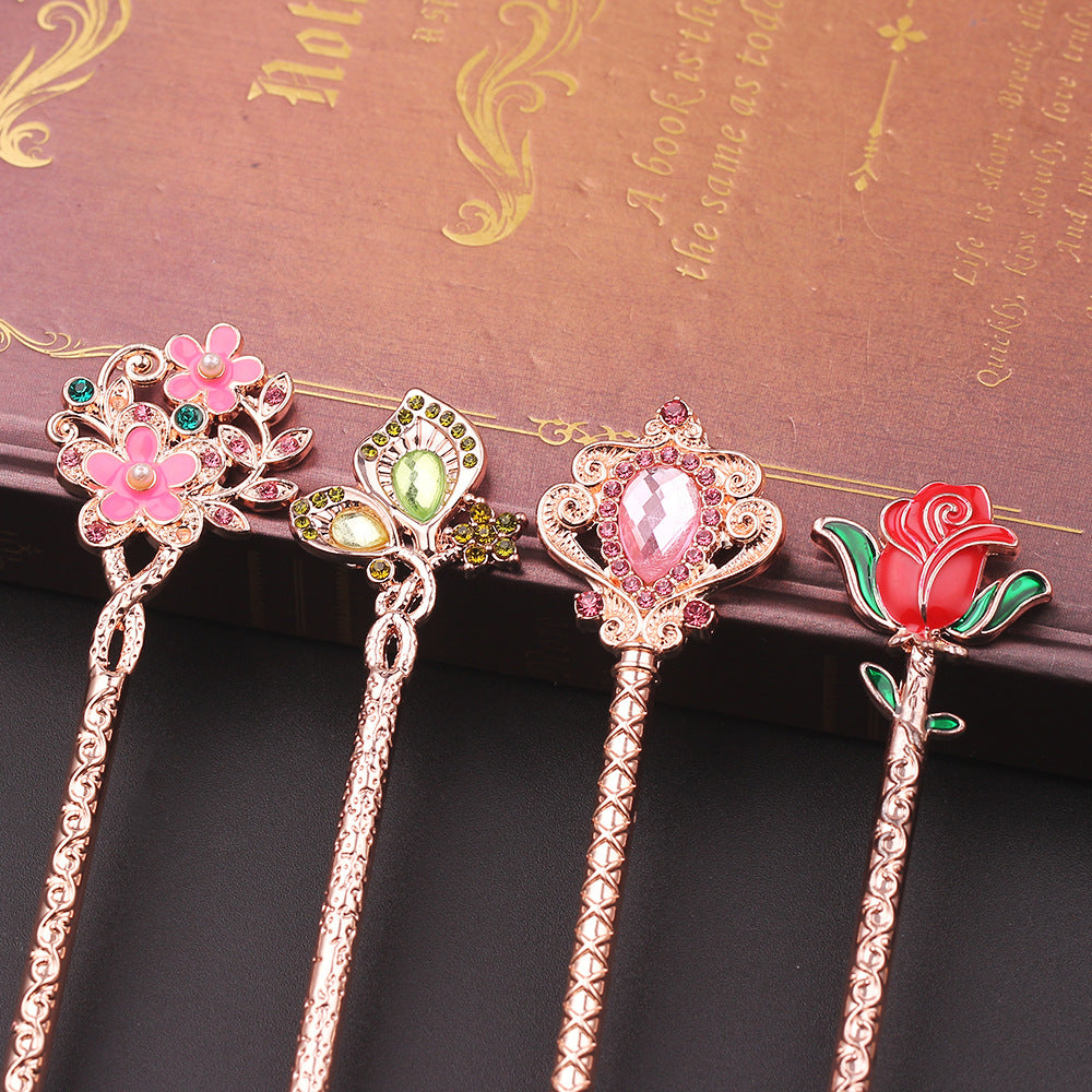 Beauty And The Beast Rose Makeup Brush Portable Makeup Tool Set CJD