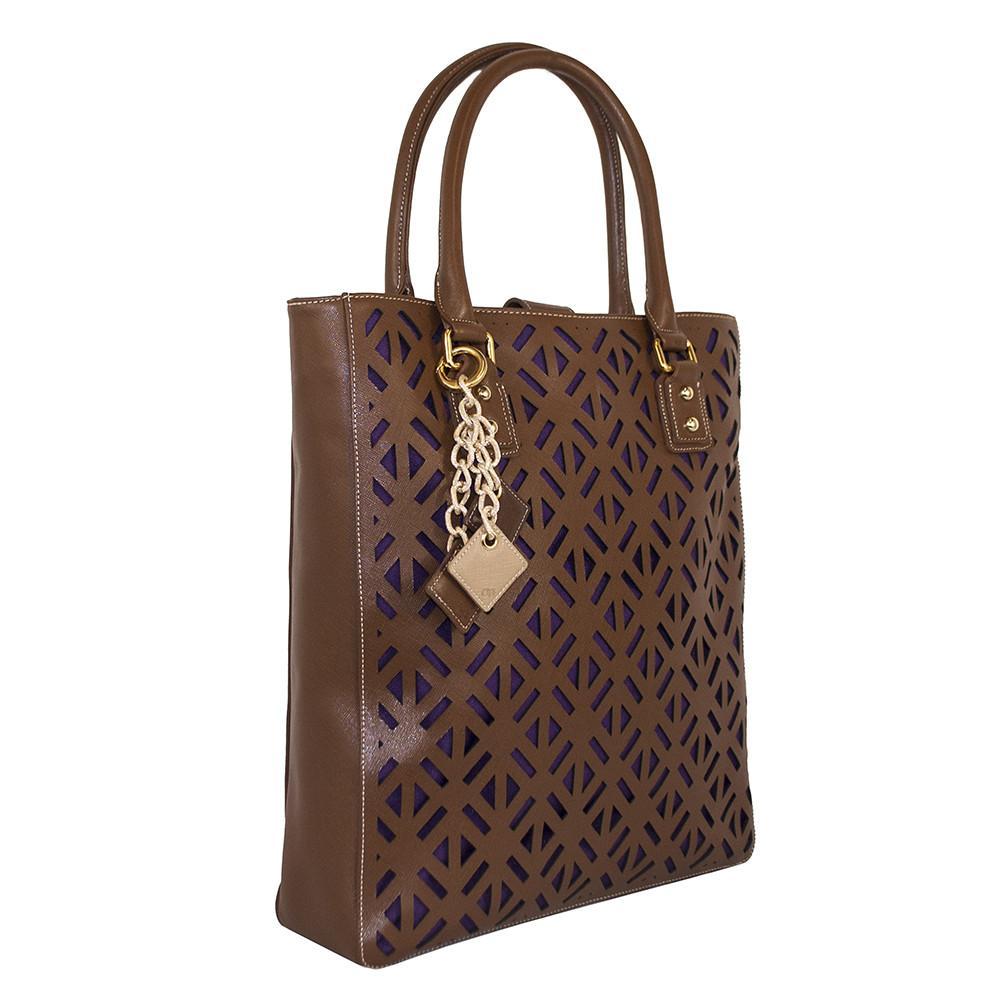 Luminous Leather Bag - Chocolate LadyShow.Store