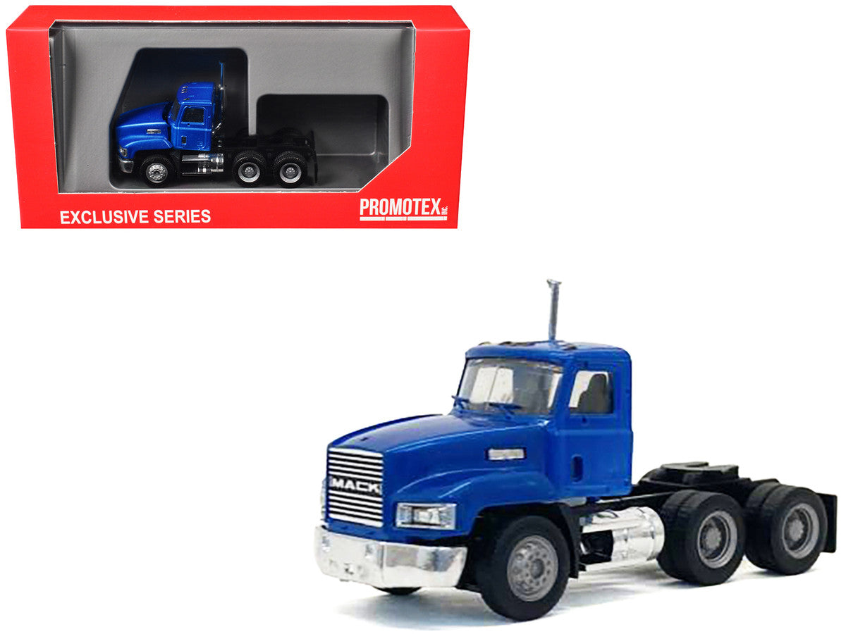 Mack 603 Short Day Cab Blue Metallic 1/87 (HO) Plastic Model Car by Promotex LuxuryLifeWay Online Store
