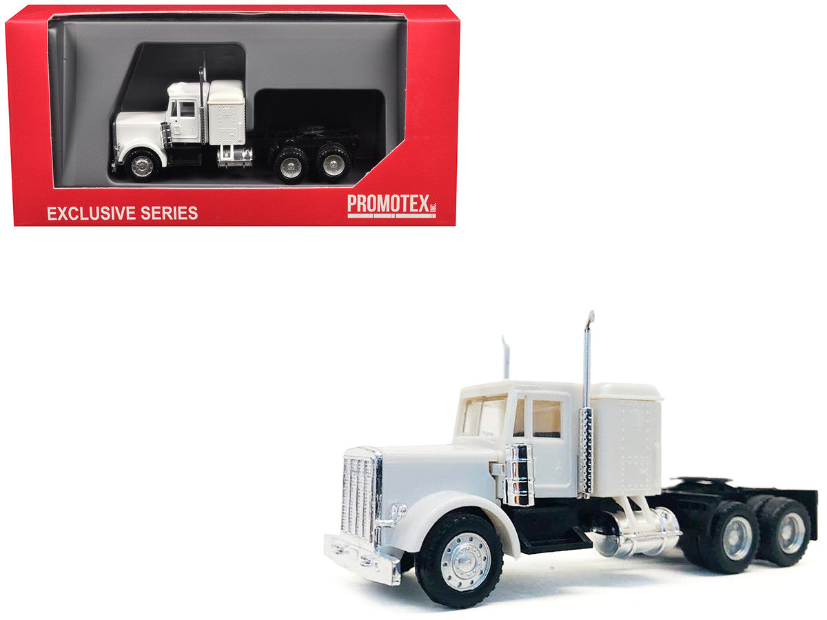 Peterbilt Sleeper Cab White 1/87 (HO) Plastic Model Car by Promotex LuxuryLifeWay Online Store