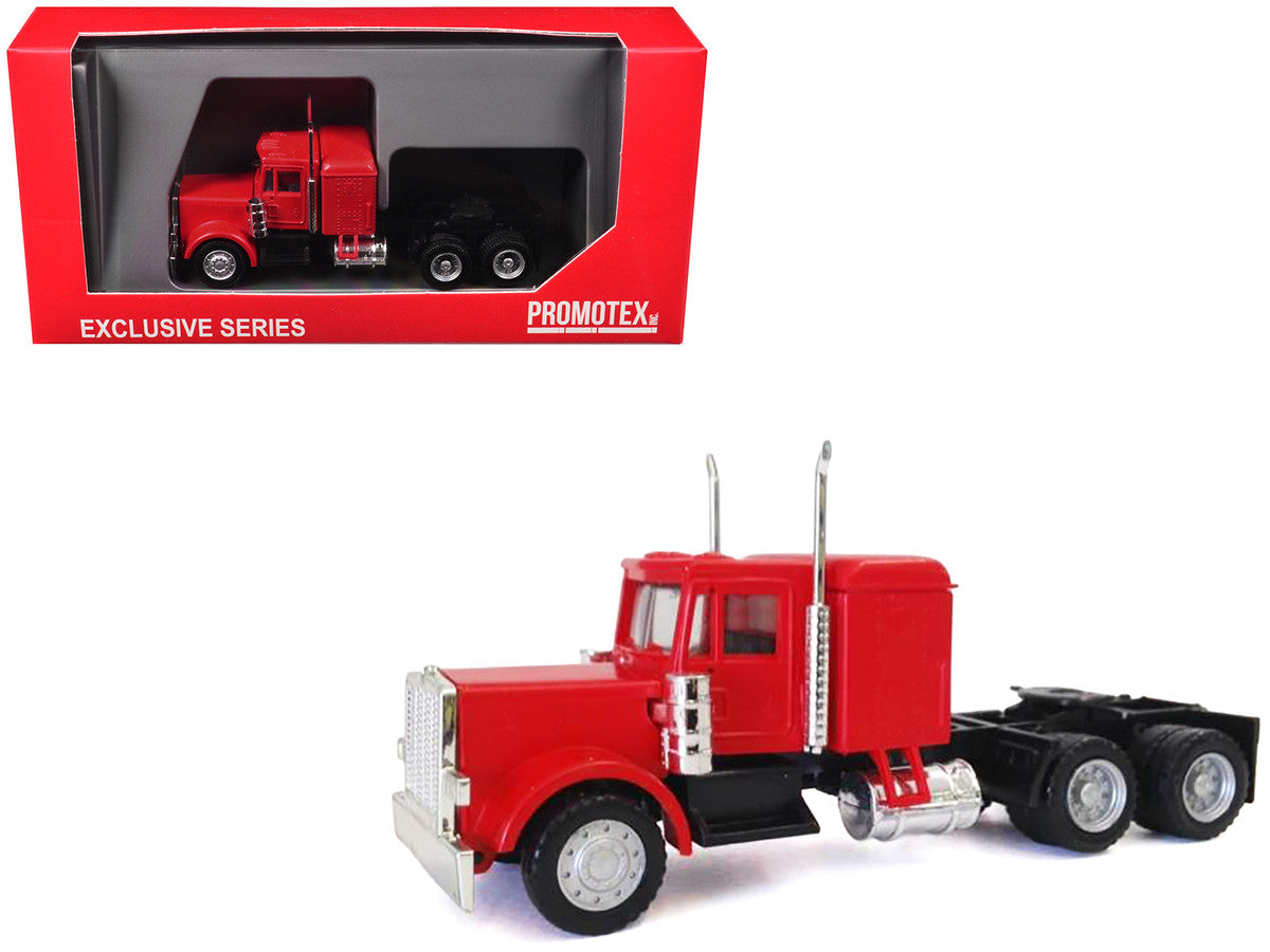 Peterbilt Long Tractor Red 1/87 (HO) Plastic Model Car by Promotex LuxuryLifeWay Online Store