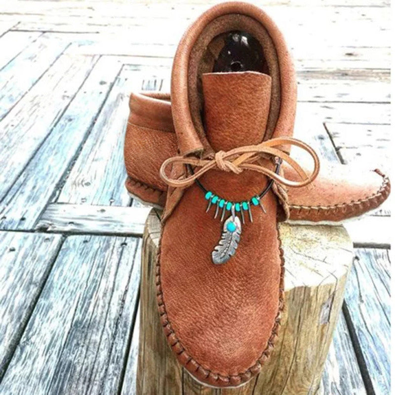 And Bare Short Boots Winter Plush Warm Snow Boots Vintage Martin Boots LadyShow.Store