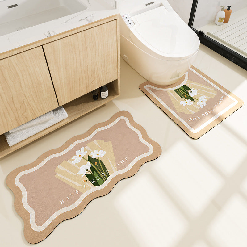 Bathroom Absorbent Non-slip Carpet Floor Mat
