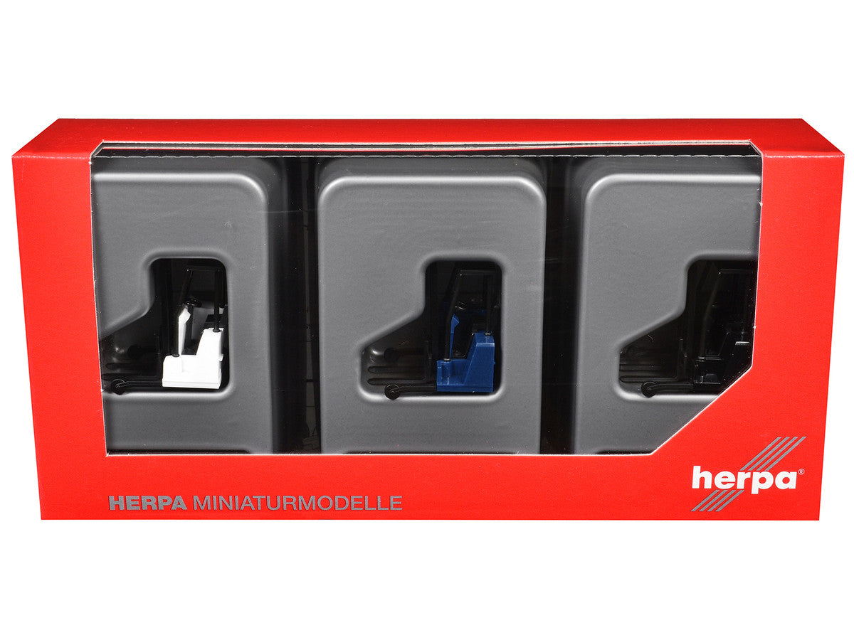 Forklifts with Trailer Bumper 3 Piece Set 1/87 (HO) Plastic Models by Promotex LuxuryLifeWay Online Store