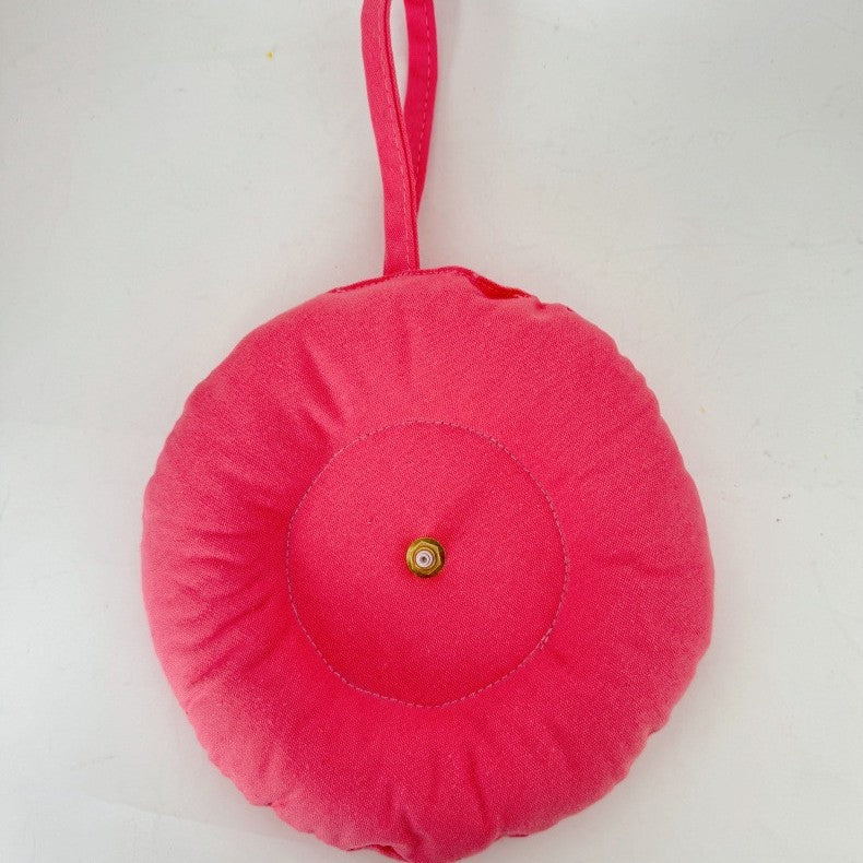 Fabric Clock Handmade Creative Cloth Heat Transfer Sticker Silent Creative Wall Clock PearlNestDecor.com