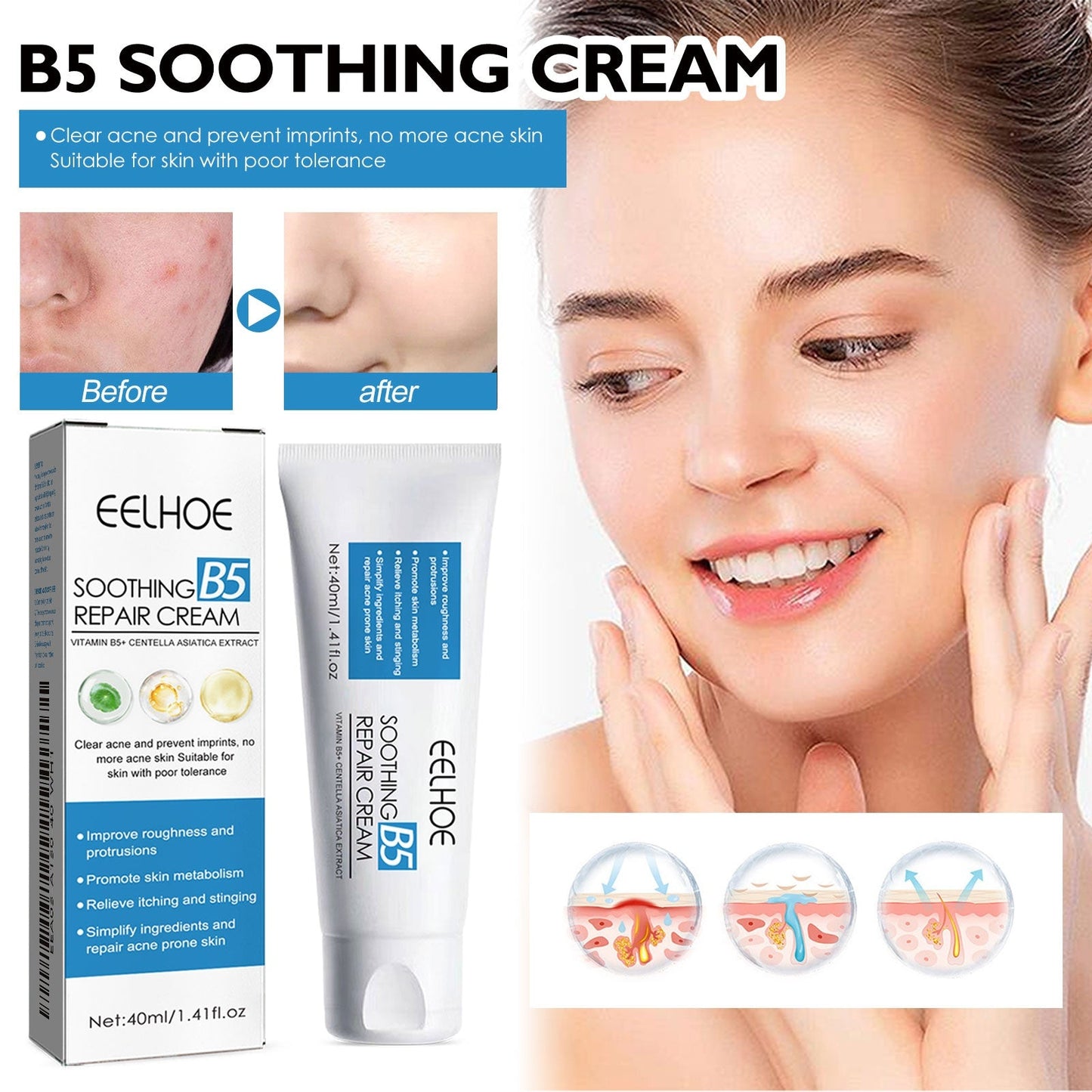 B5 Soothing Repair Cream 40ml Tri Light Beauty