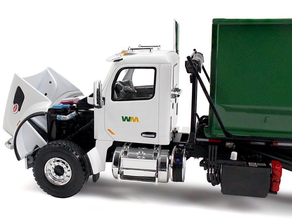Peterbilt 567 Refuse Garbage Truck with 40 Yard Roll-Off Container "Waste Management" White and Green 1/34 Diecast Model by First Gear LuxuryLifeWay Online Store