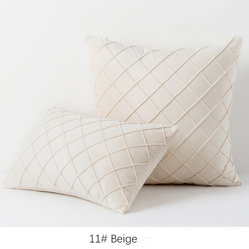 Diamond plaid velvet pillowcase LuxuryLifeWay Online Store