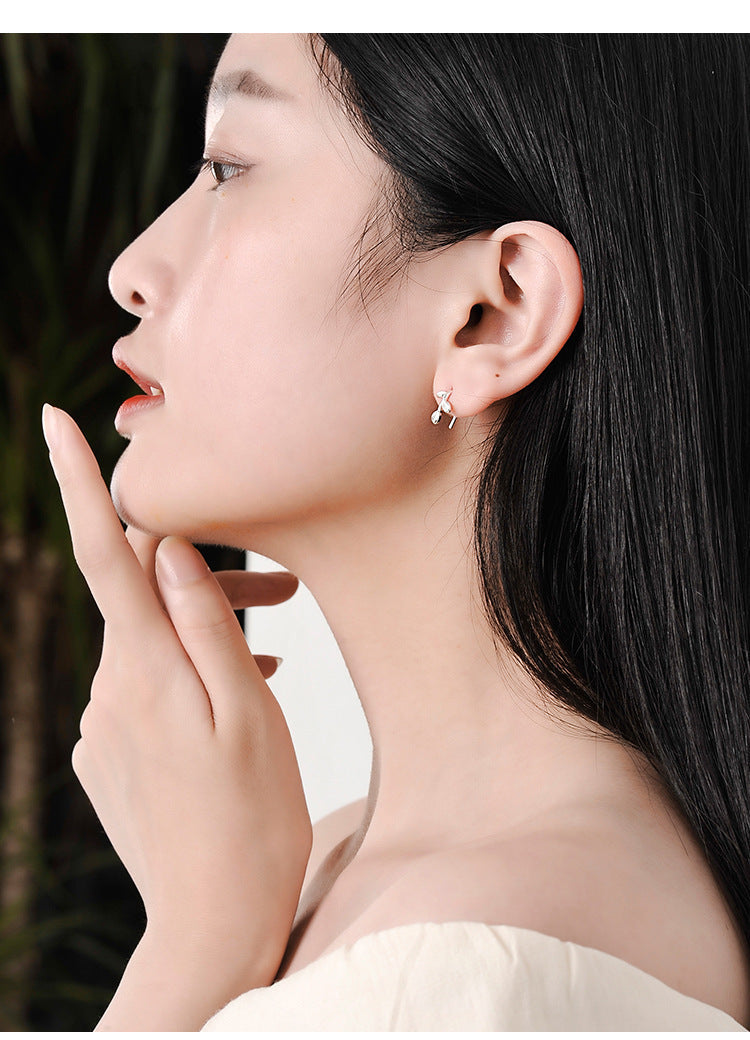 S925 Silver Leaf Stud Earrings LadyShow.Store