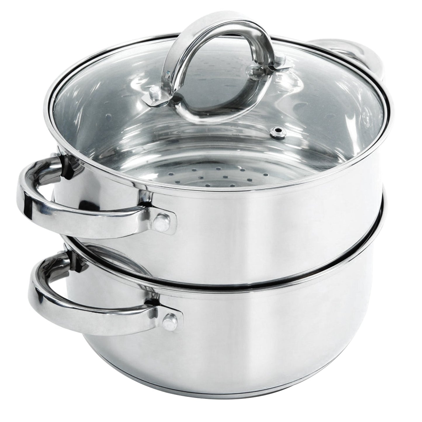 Oster Hali 3-Piece Stainless Steel Steamer Set With Lid LuxuryLifeWay Online Store