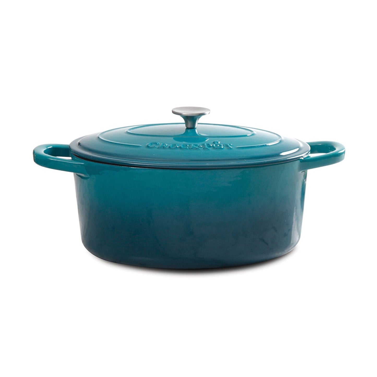 Crock Pot Artisan 5 Quart Round Enameled Cast Iron Dutch Oven in Teal Ombre LuxuryLifeWay Online Store