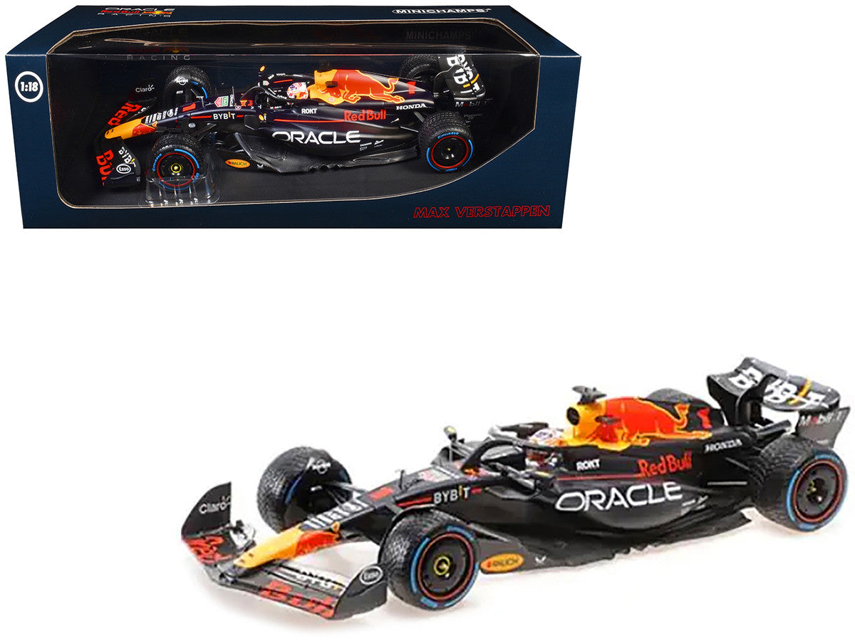 Red Bull Racing RB19 #1 Max Verstappen "Oracle" Winner F1 Formula One "Dutch GP" (2023) with Driver Limited Edition to 230 pieces Worldwide 1/18 Diecast Model Car by Minichamps LuxuryLifeWay Online Store