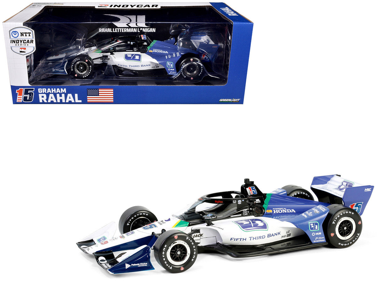 Dallara IndyCar #15 Graham Rahal "Fifth Third Bank" Rahal Letterman Lanigan Racing (Road Course Configuration) "NTT IndyCar Series" (2024) 1/18 Diecast Model Car by Greenlight LuxuryLifeWay Online Store