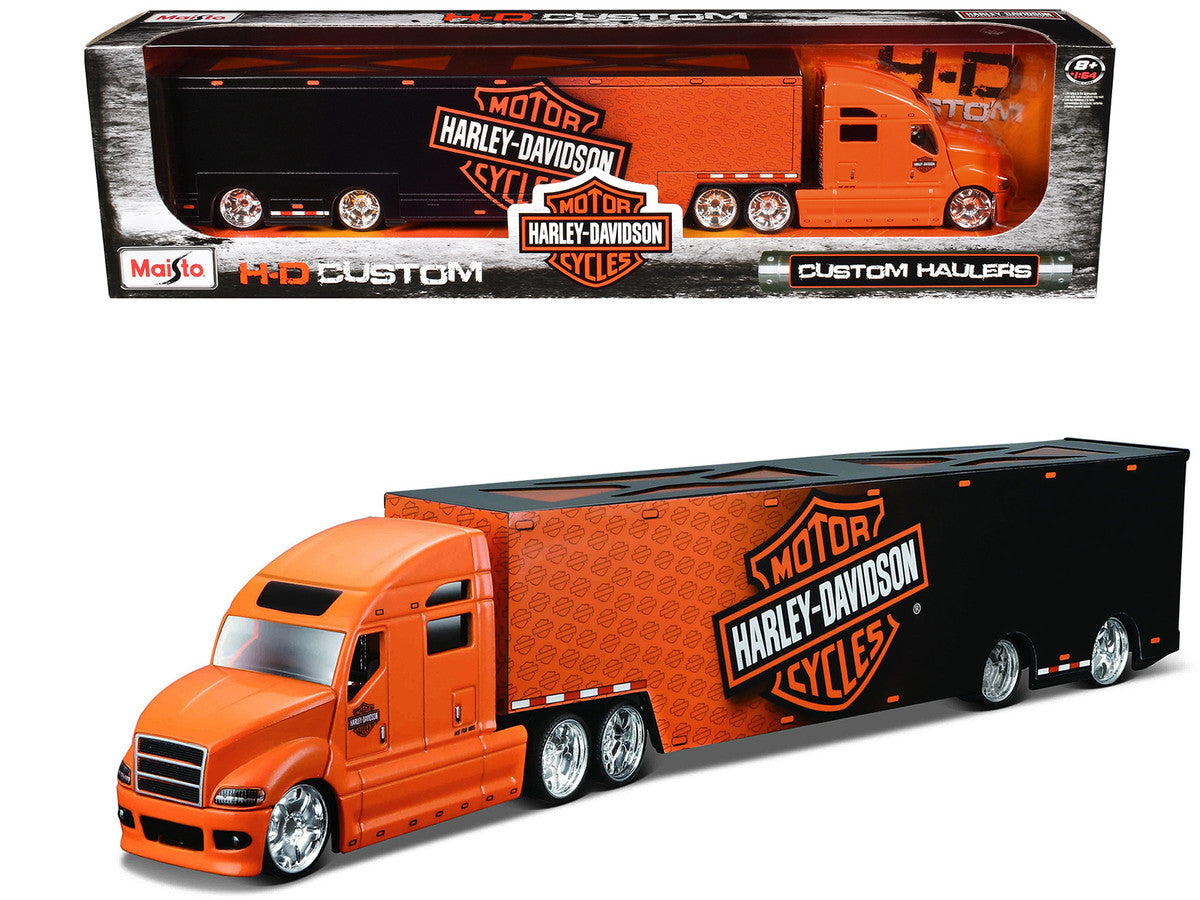 Harley Davidson Custom Hauler Trailer Orange "Custom Haulers" Series 1/64 Diecast Model by Maisto LuxuryLifeWay Online Store