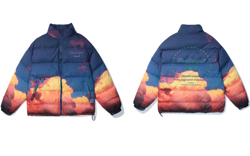 Star digital printing down jacket CJD2