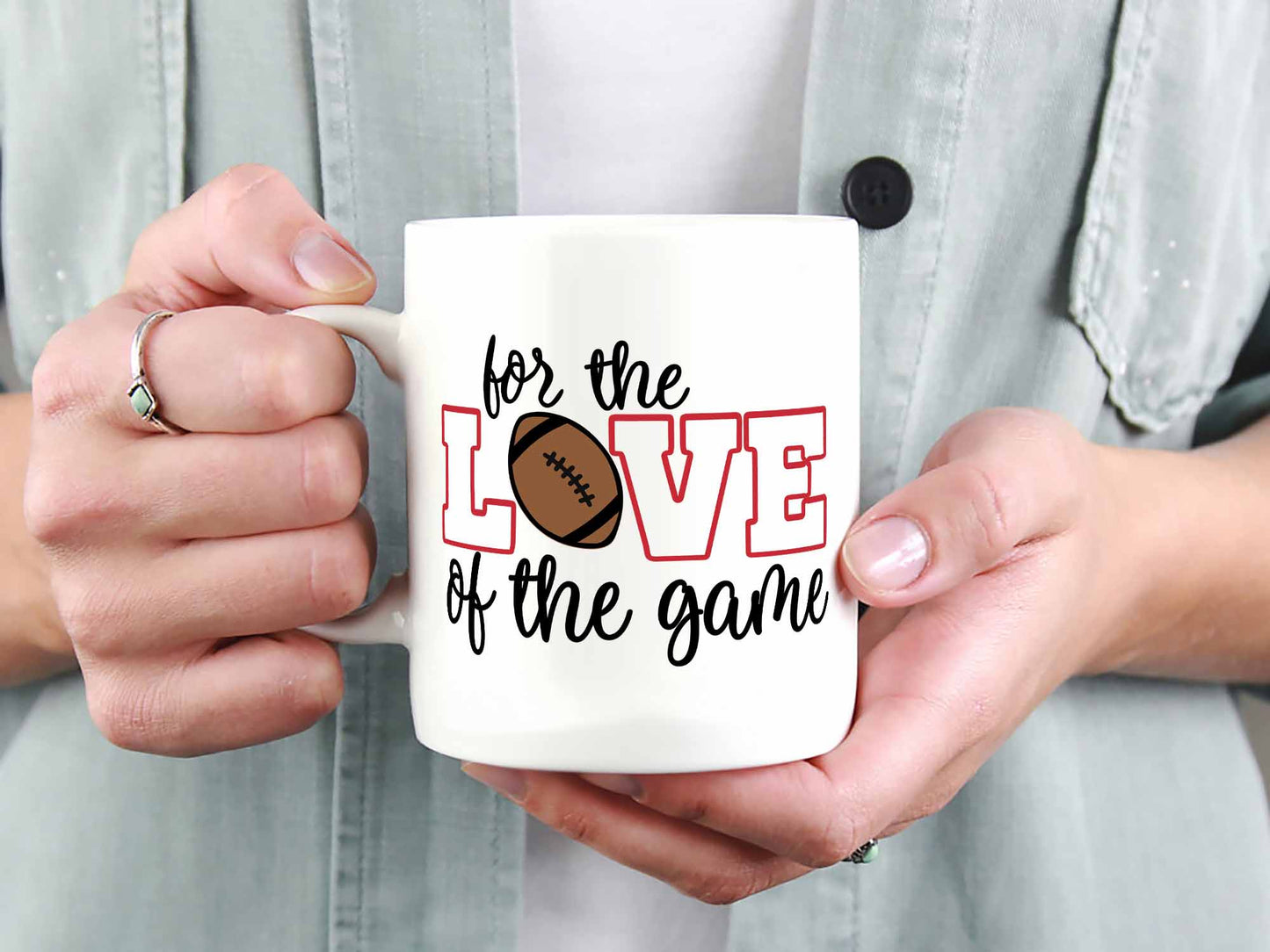 Love of the Game Football Coffee Mug