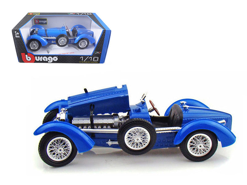 1934 Bugatti Type 59 Blue 1/18 Diecast Model Car by Bburago LuxuryLifeWay Online Store