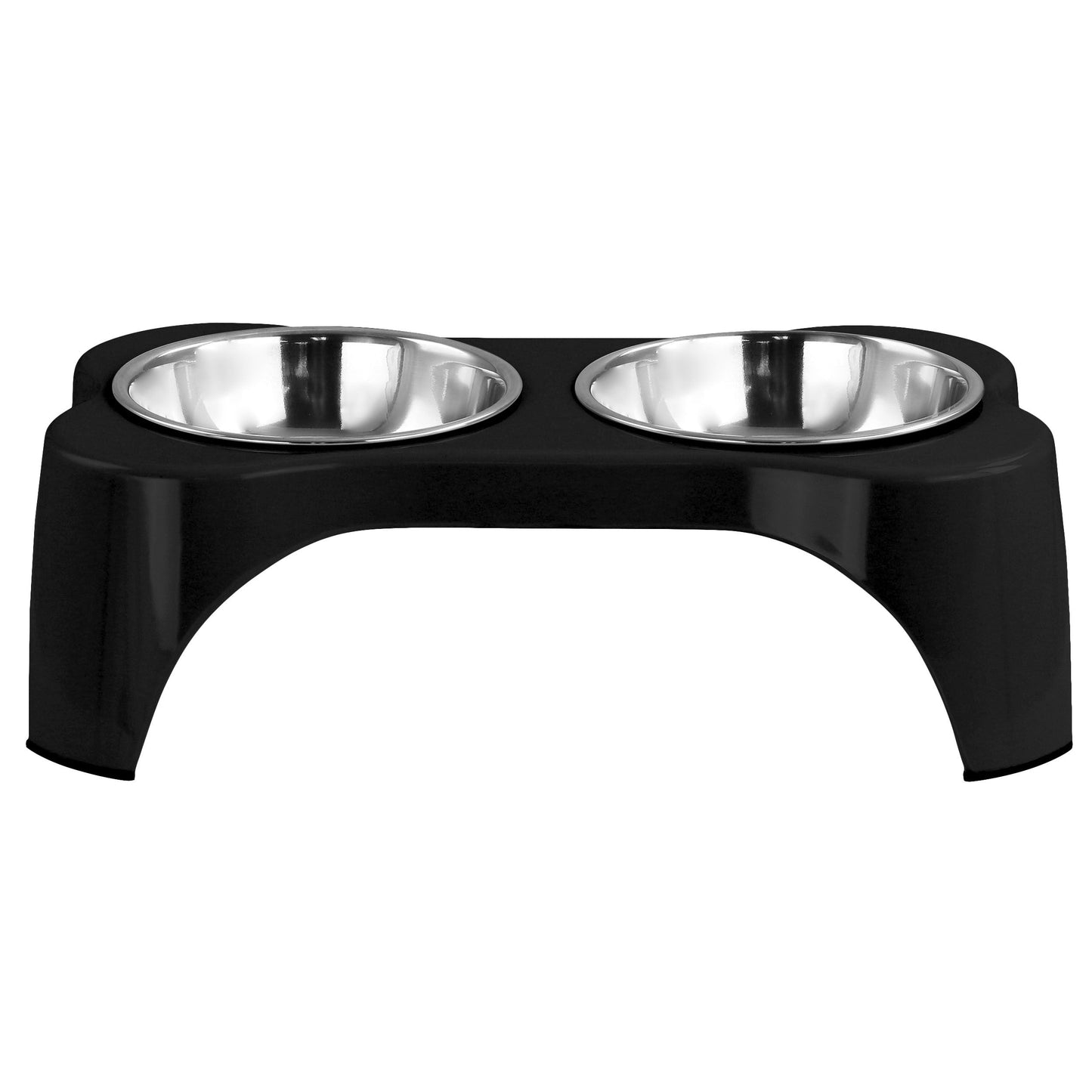 Gibson Home Bow Wow Meow 3 Piece Elevated Pet Bowl Dinner Set in Black LuxuryLifeWay Online Store