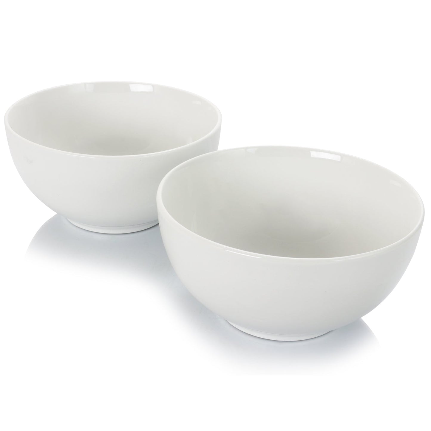 Gibson Home 2 Piece 7 Inch Ceramic All-Purpose Round Bowl Set in White LuxuryLifeWay Online Store