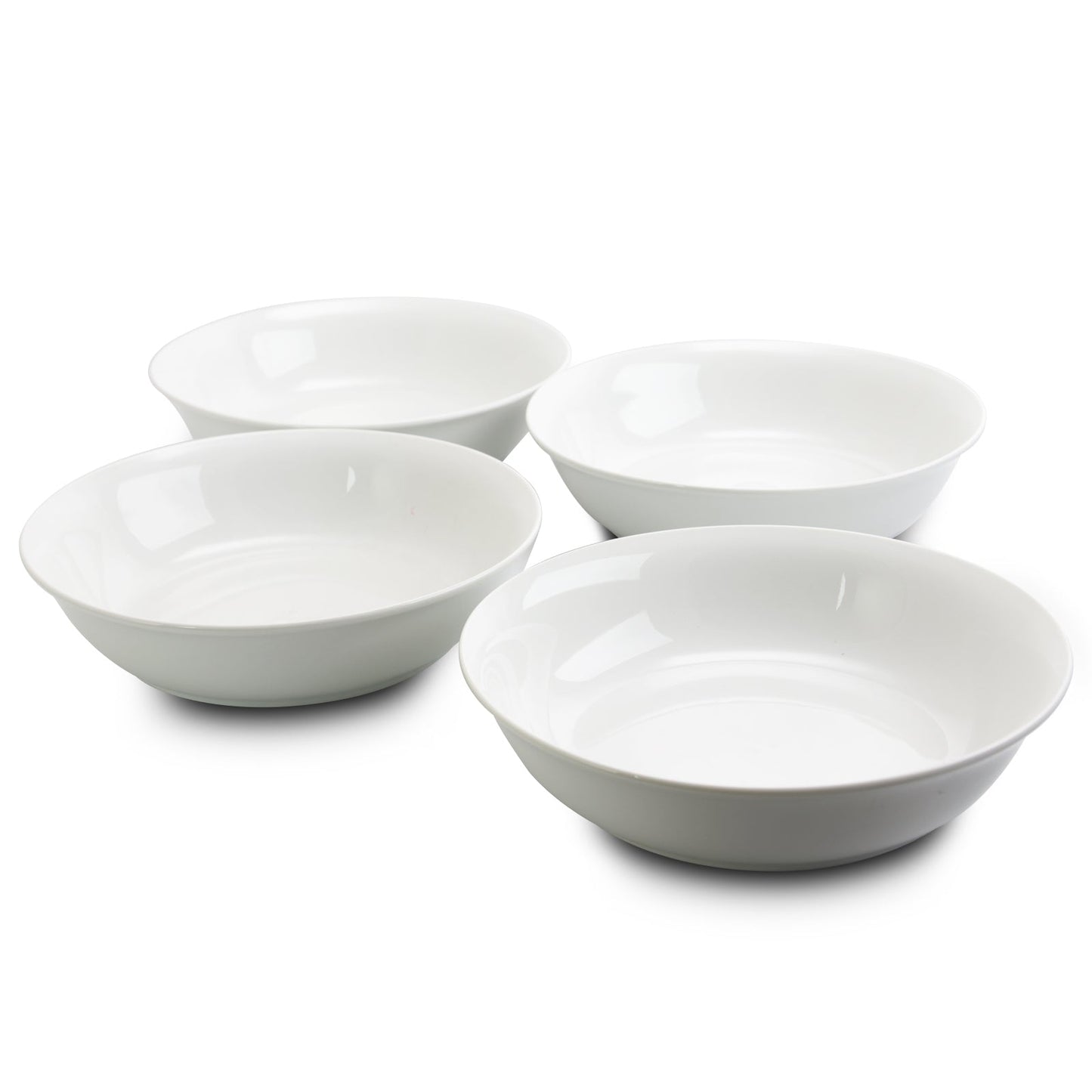 Gibson Home Wide 8.75 in. Stoneware Dinner and Serving Bowls in White, Set of 4 LuxuryLifeWay Online Store