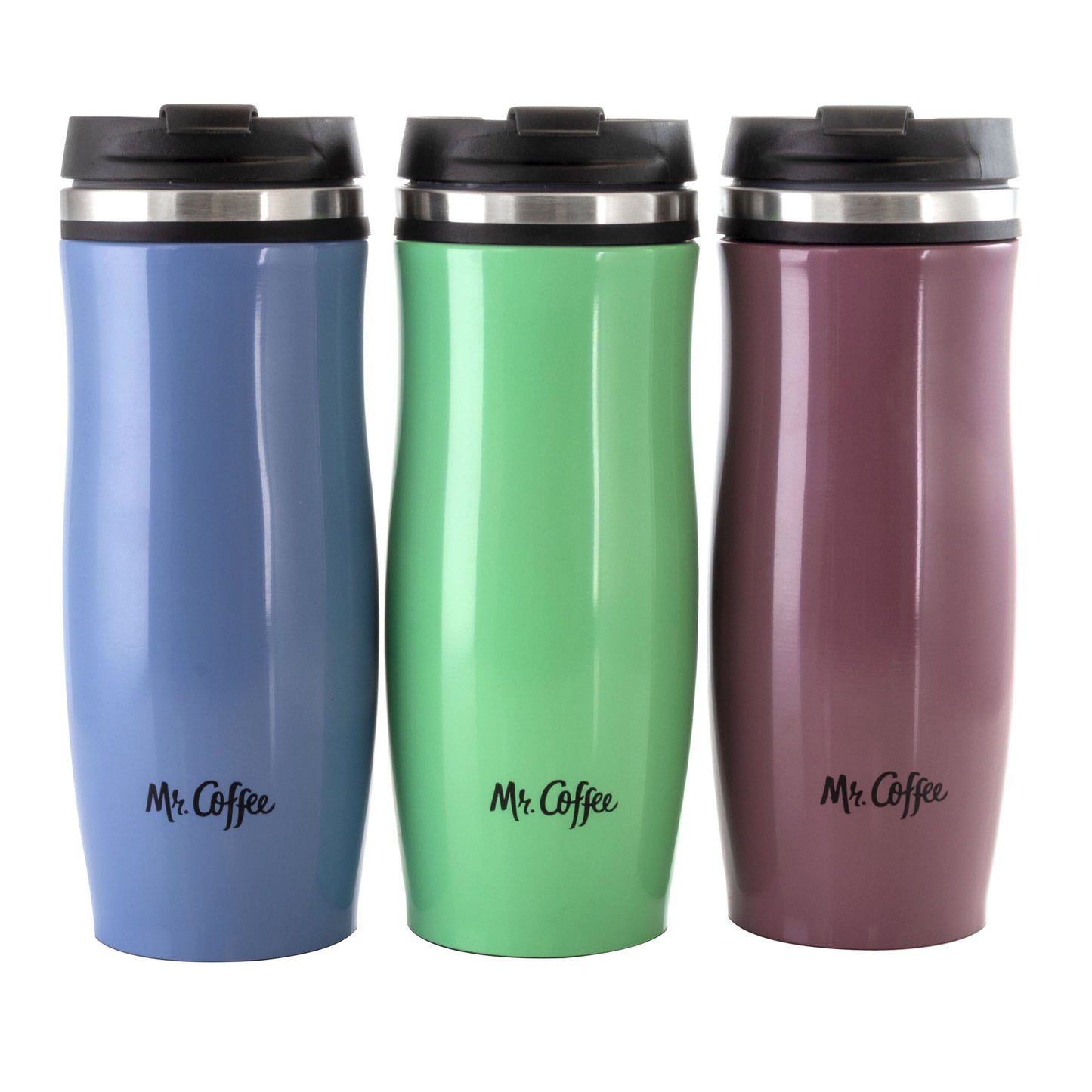 Mr. Coffee 12.5 Ounce Stainless Steel Insulated Thermal Travel Mug Set of 3 LuxuryLifeWay Online Store