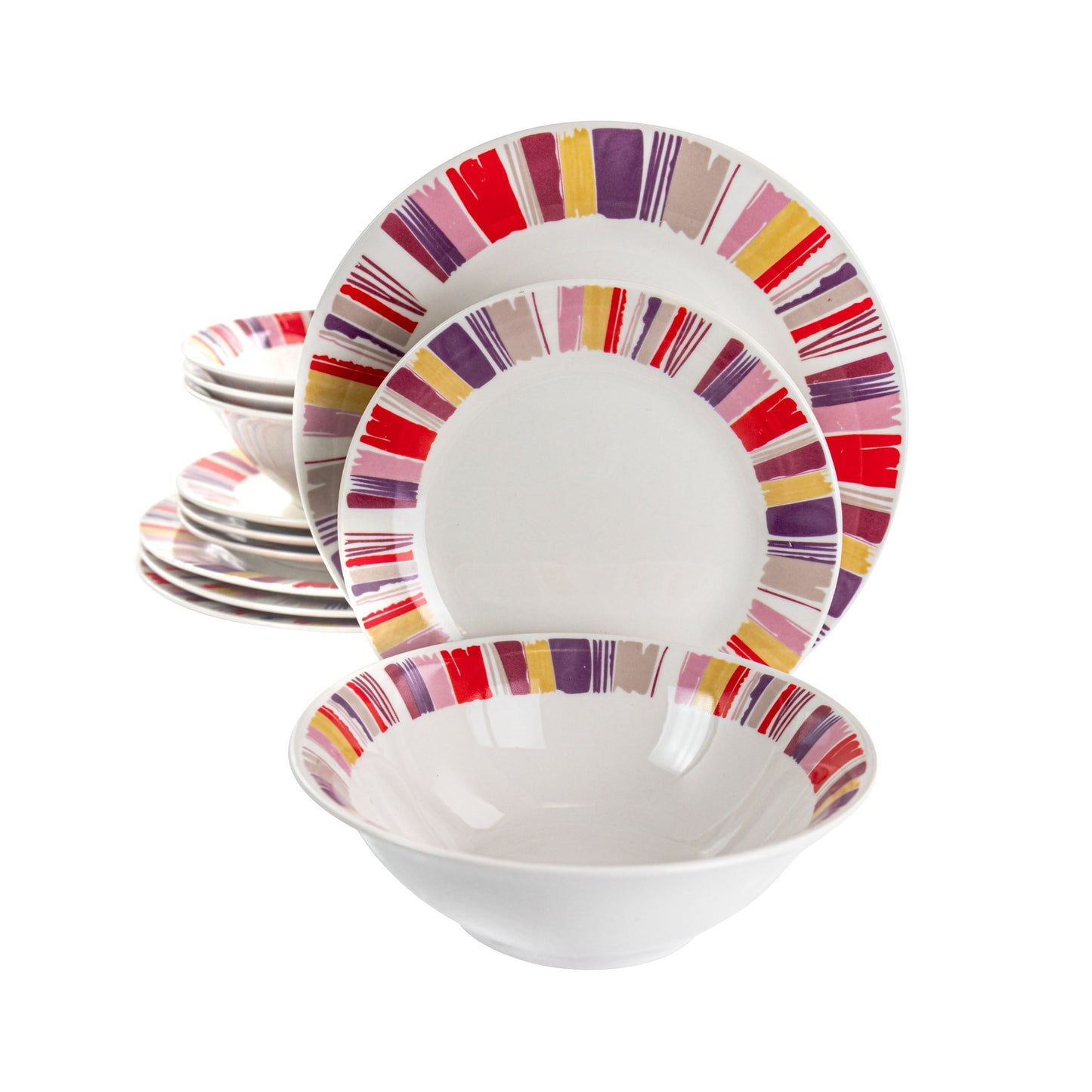Gibson Home Orleans 12 Piece Ceramic Dinnerware Set LuxuryLifeWay Online Store
