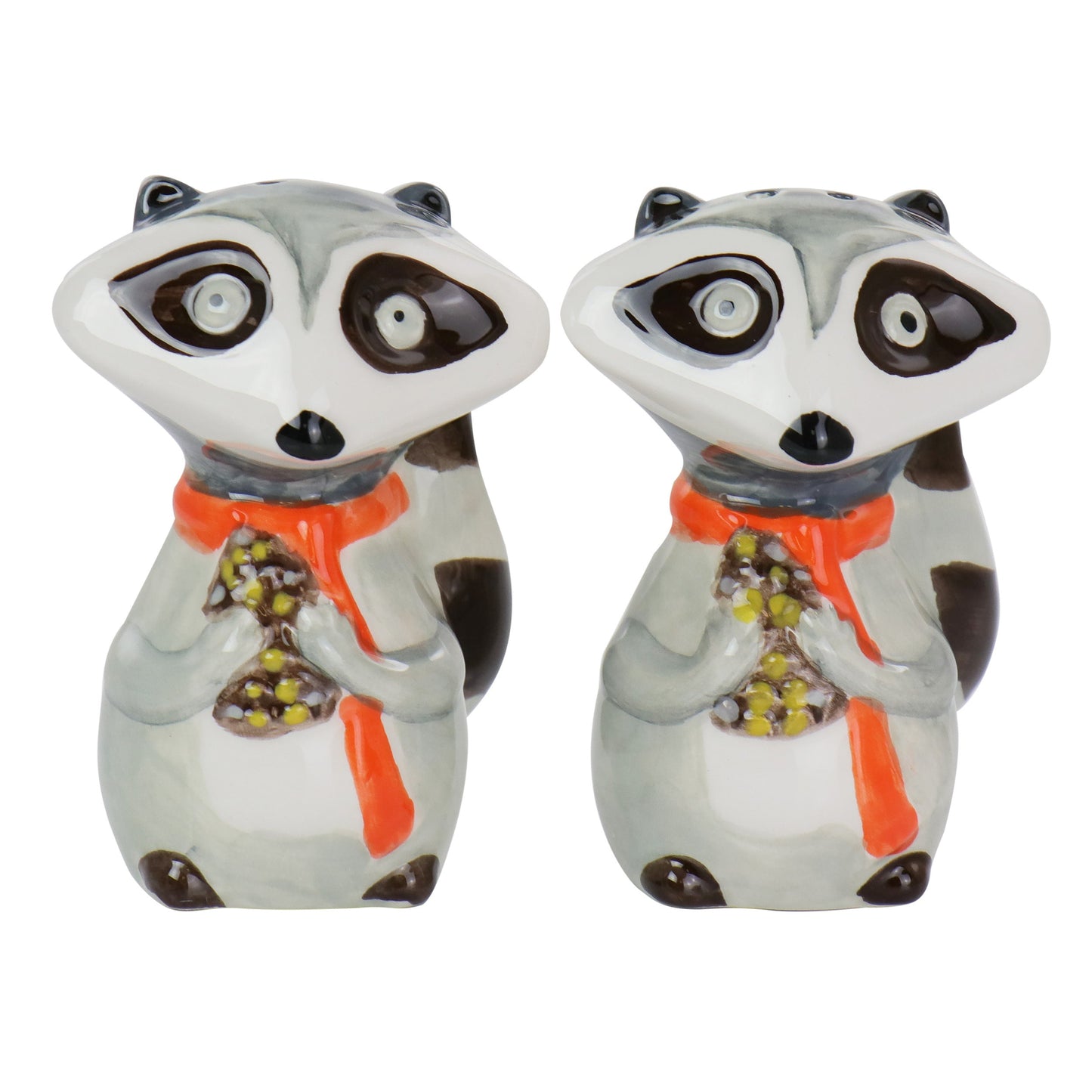 Gibson Home Woodland Raccoon 2 Piece Hard Dolomite Salt and Pepper Set LuxuryLifeWay Online Store