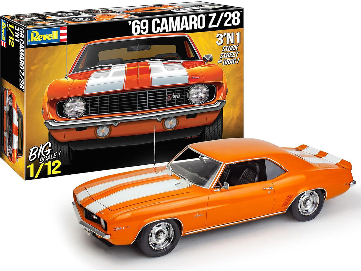 Level 5 Model Kit 1969 Chevrolet Camaro Z/28 3-in-1 Kit 1/12 Scale Model by Revell