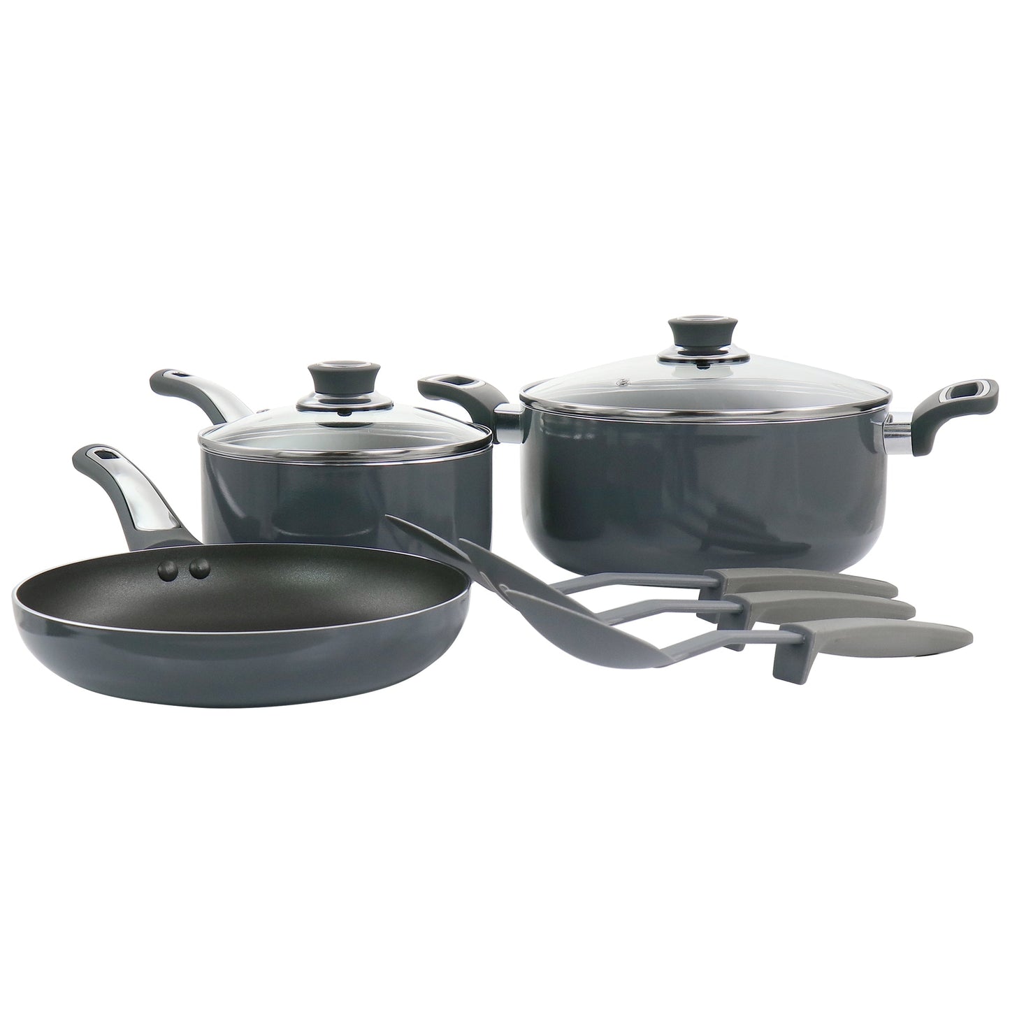 Oster Legacy 8 Piece Aluminum Nonstick Cookware Set in Gray LuxuryLifeWay Online Store