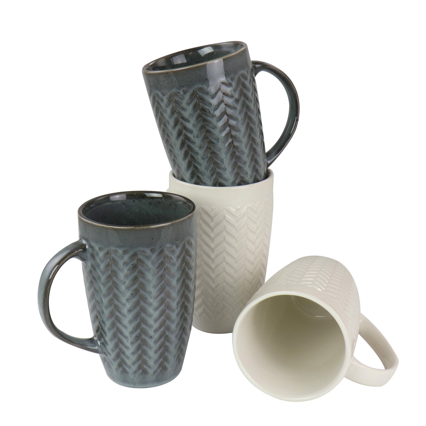 Gibson Home 22 oz Stoneware Mug set of 4 LuxuryLifeWay Online Store