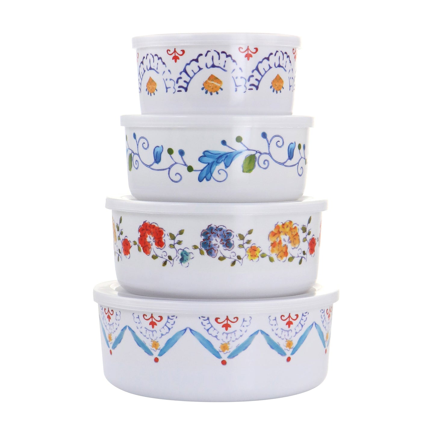 Gibson Home 8 Piece Anaya Round Nesting Food Storage Set LuxuryLifeWay Online Store