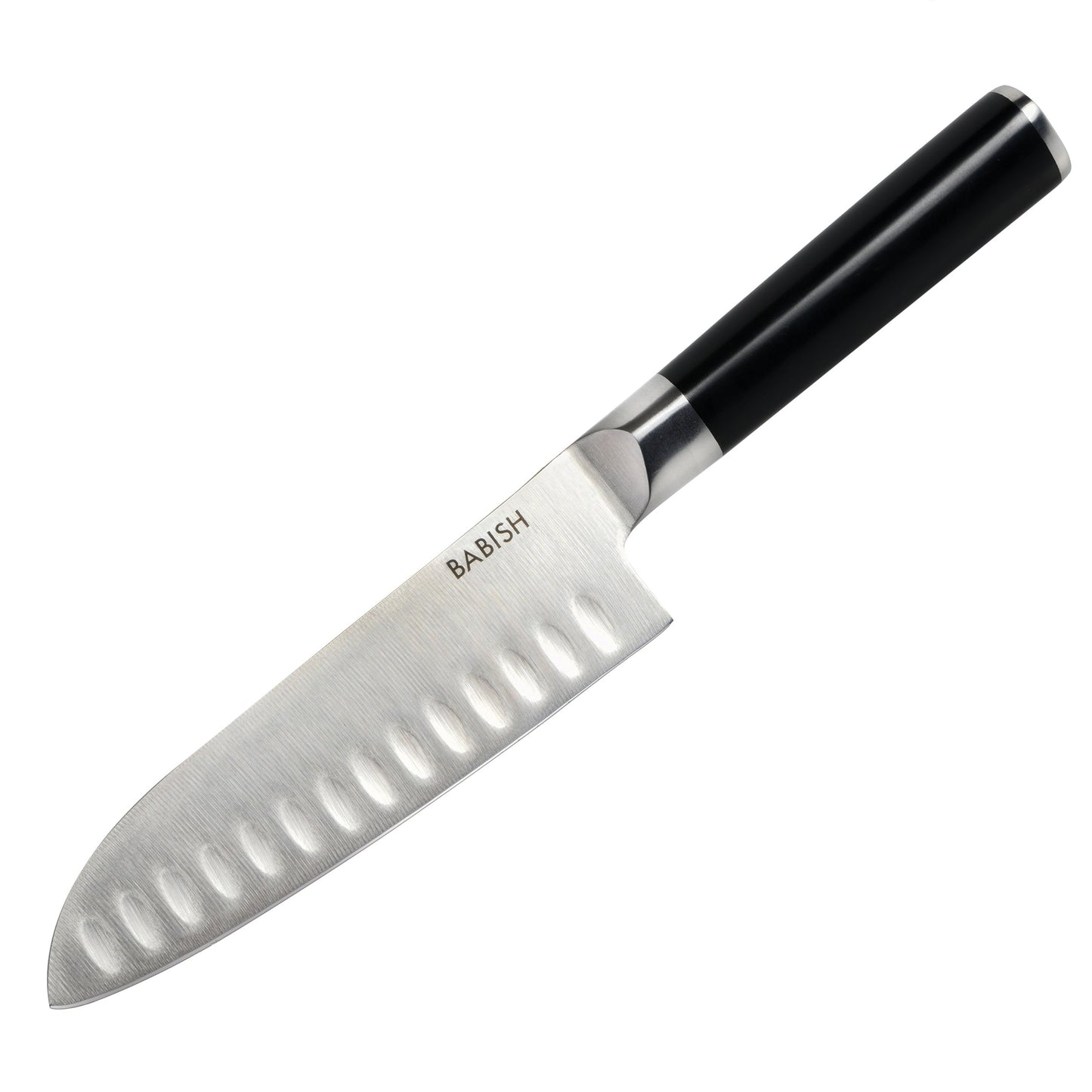 Babish 6.5 Inch High-Carbon Stainless Steel Full Tang Santoku Knife in Black LuxuryLifeWay Online Store