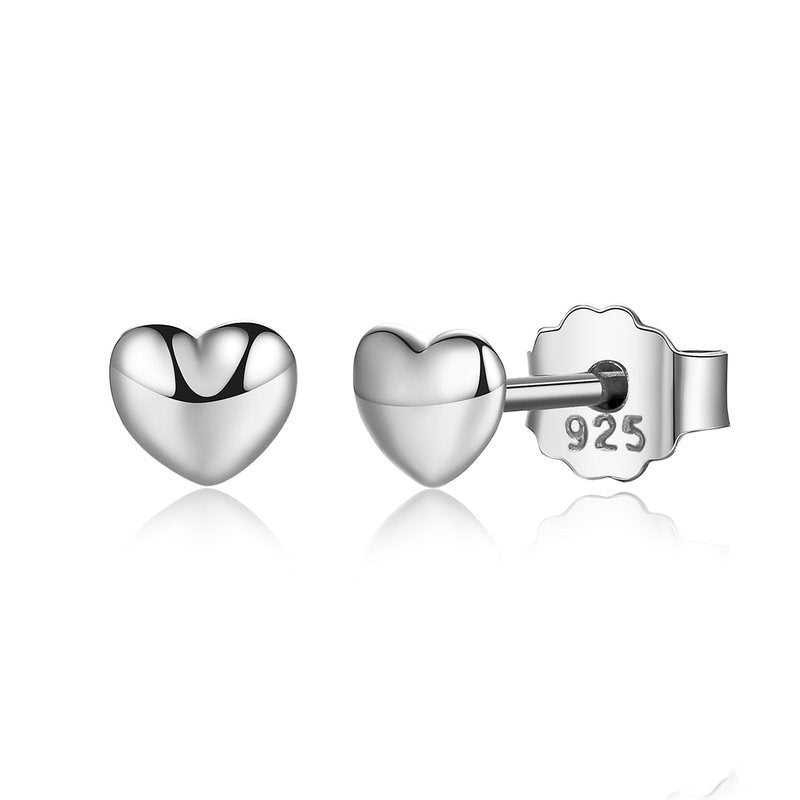 S925 Sterling Silver Heart Earrings LadyShow.Store