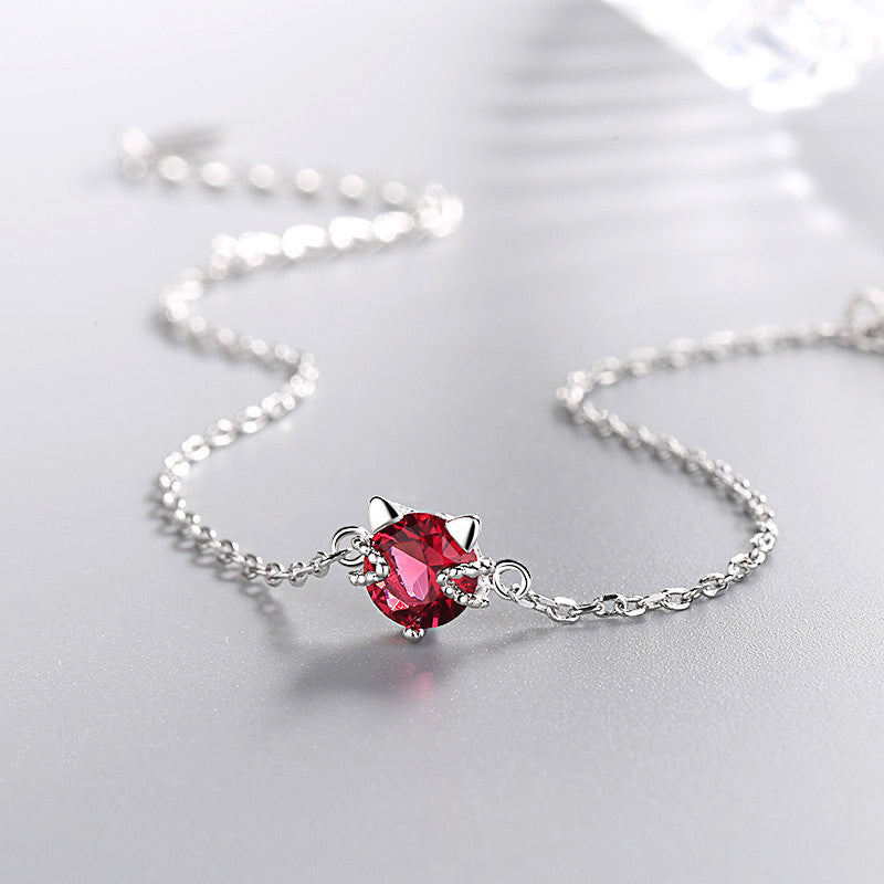 S925 sterling silver cat bracelet LadyShow.Store