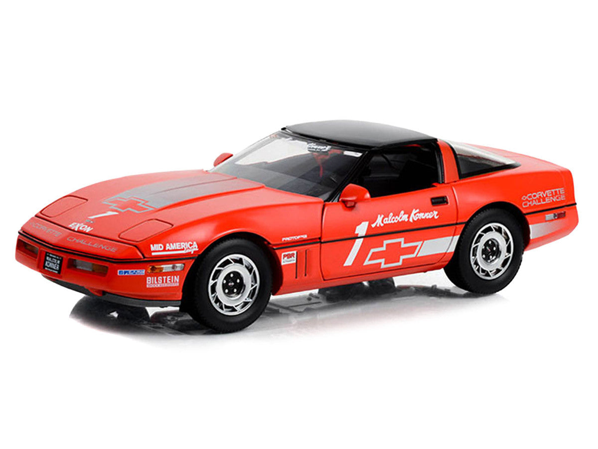 1988 Chevrolet Corvette C4 #1 Malcolm Konner "Corvette Challenge Race Car" Red with Black Top 1/18 Diecast Model Car by Greenlight LuxuryLifeWay Online Store