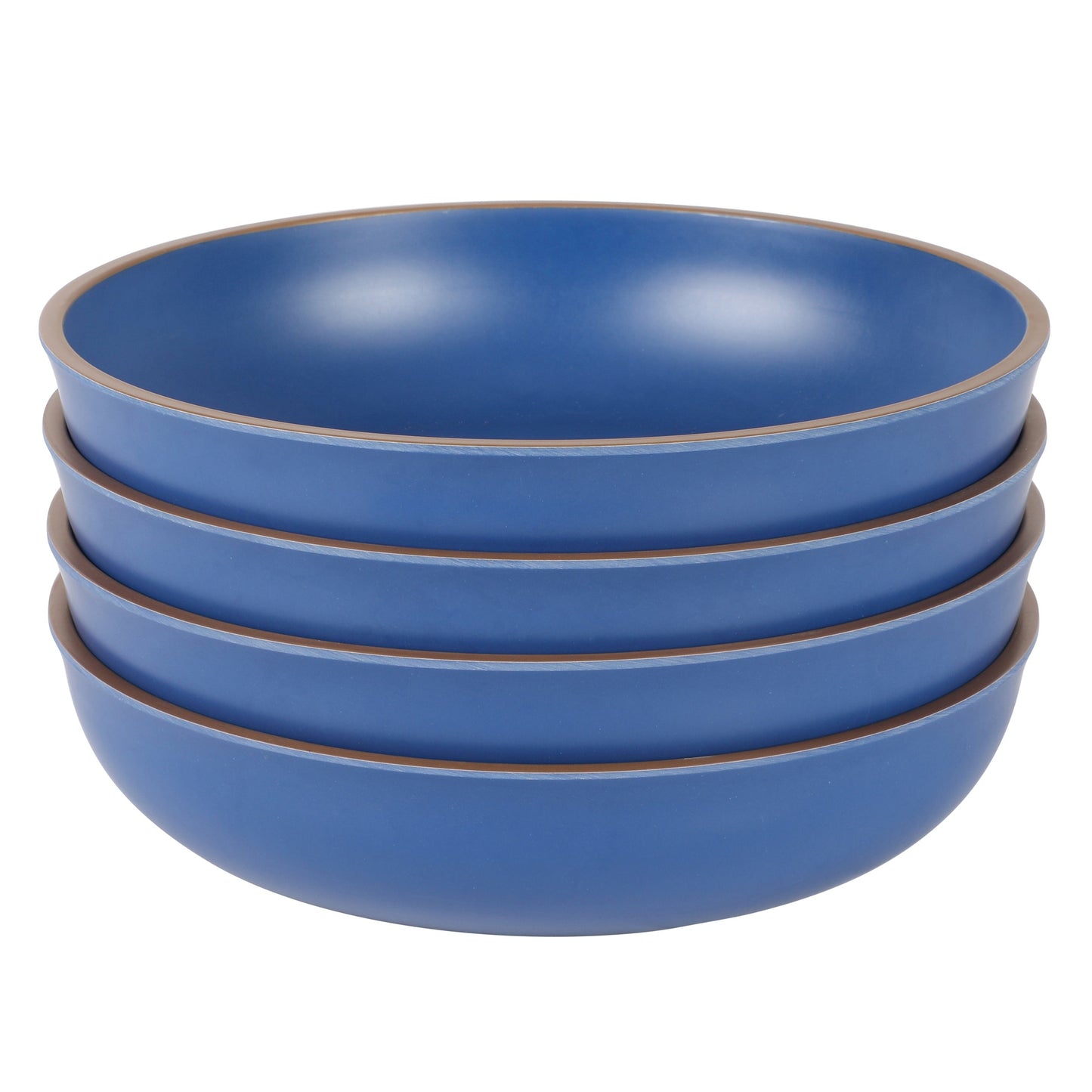 Gibson Home Rockabye 4 Piece 8.5 Inch Melamine Dinner Bowl Set In Blue LuxuryLifeWay Online Store
