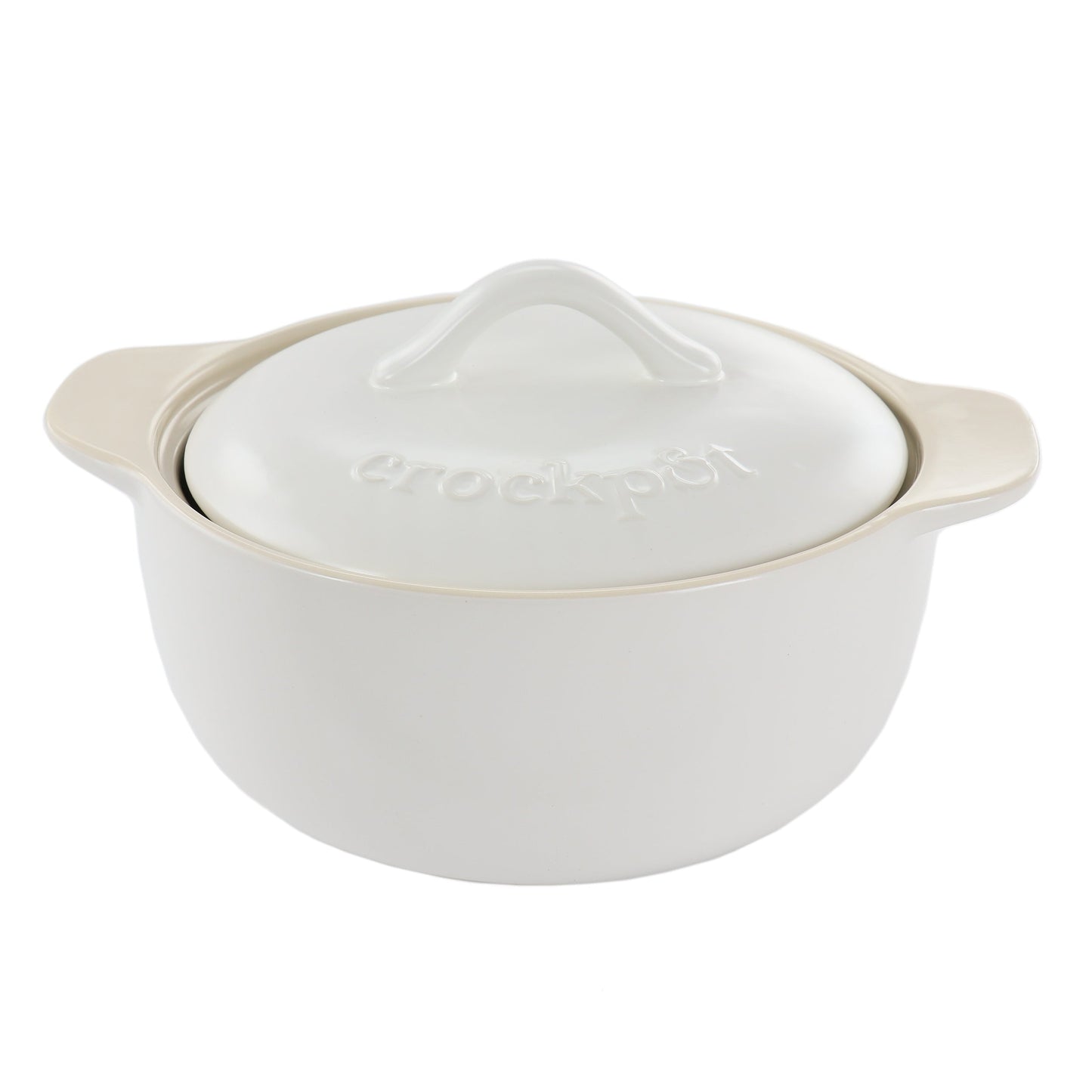 Crock Pot Artisan 2.3 Quart Round Stoneware Casserole with Lid in White LuxuryLifeWay Online Store