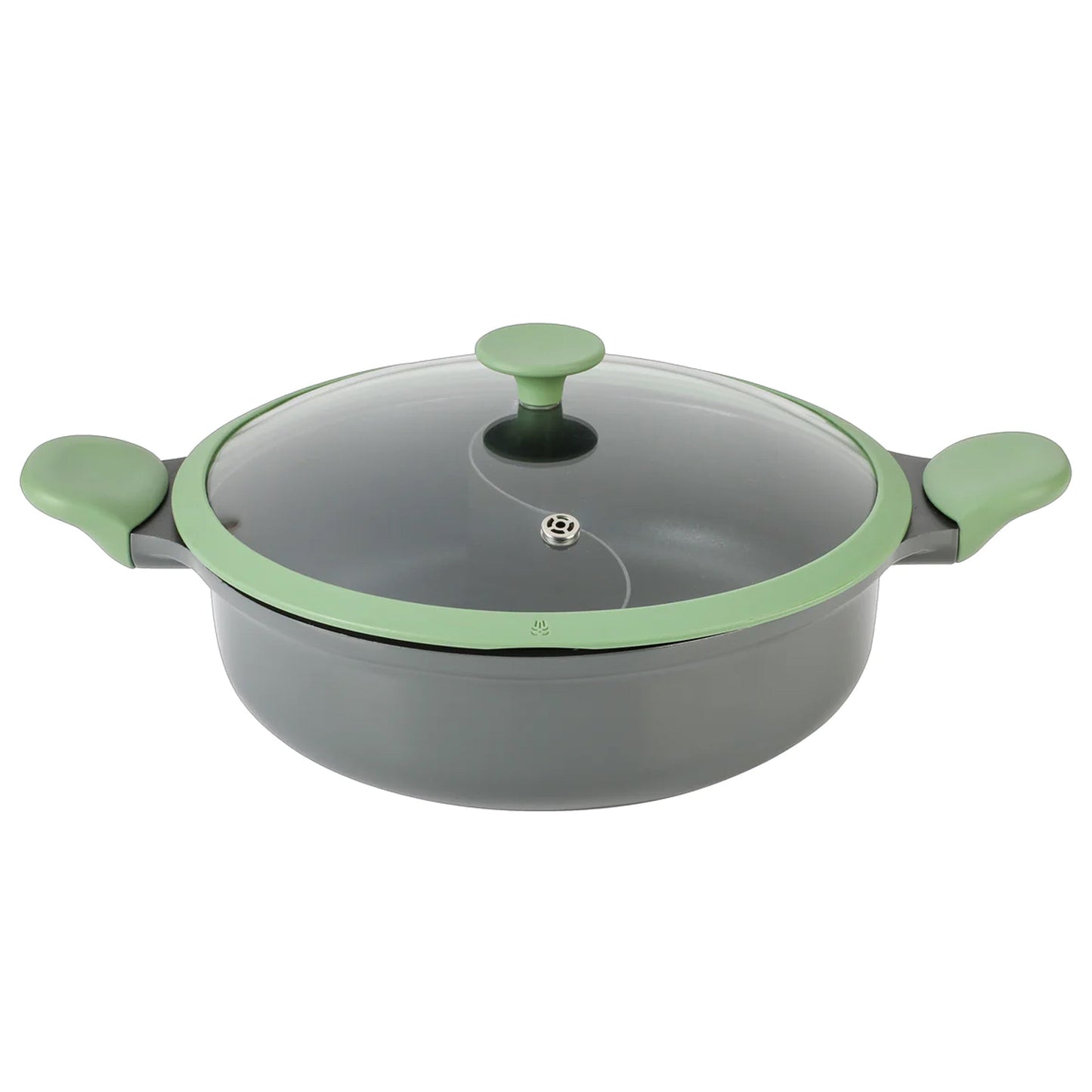 Kenmore Theodore 6.5 Quart Nonstick Cast Aluminum Divided Hot Pot Pan with Lid LuxuryLifeWay Online Store