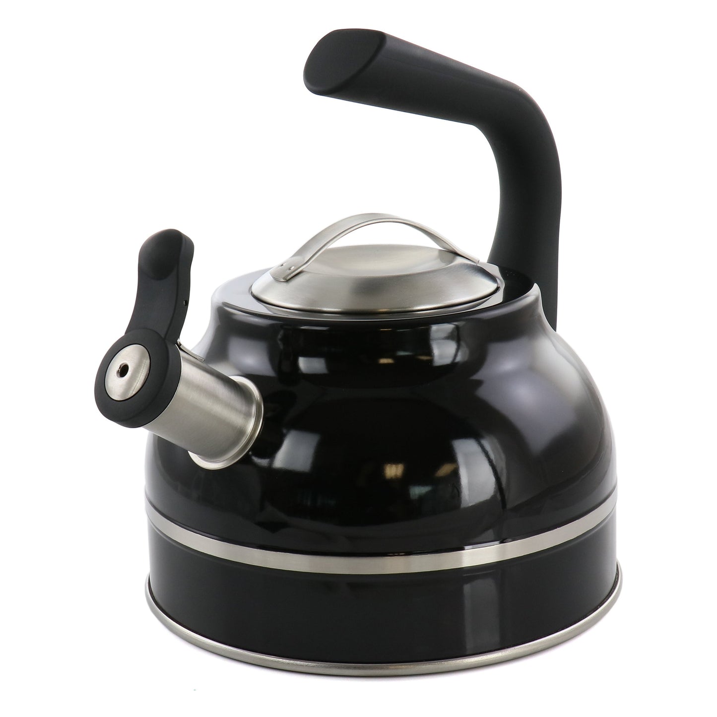 Kenmore Elite 2.3 Quart Stainless Steel Whistling Tea Kettle in Black LuxuryLifeWay Online Store