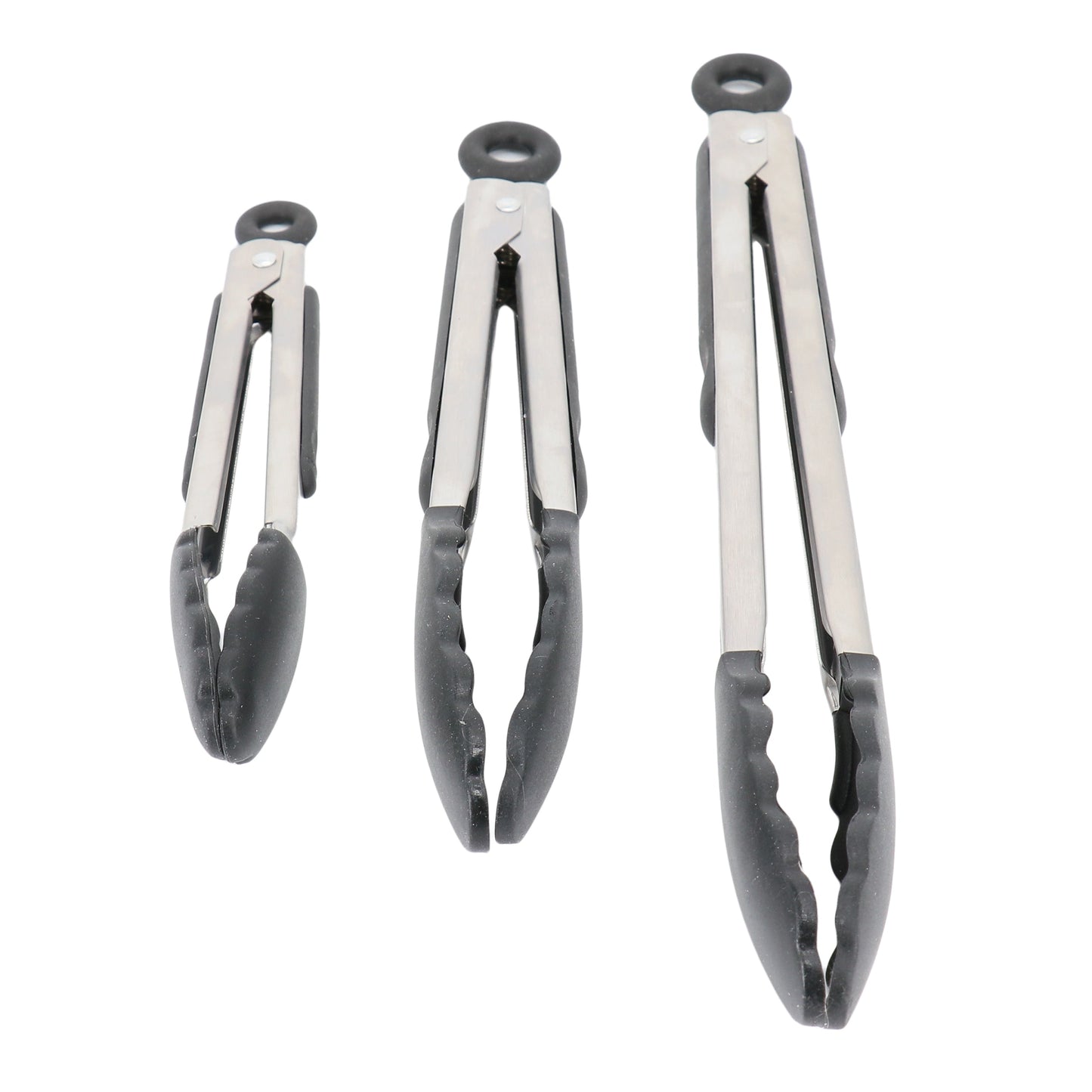 Oster Baldwyn 3 Piece Stainless Steel Kitchen Tongs Set in Black LuxuryLifeWay Online Store