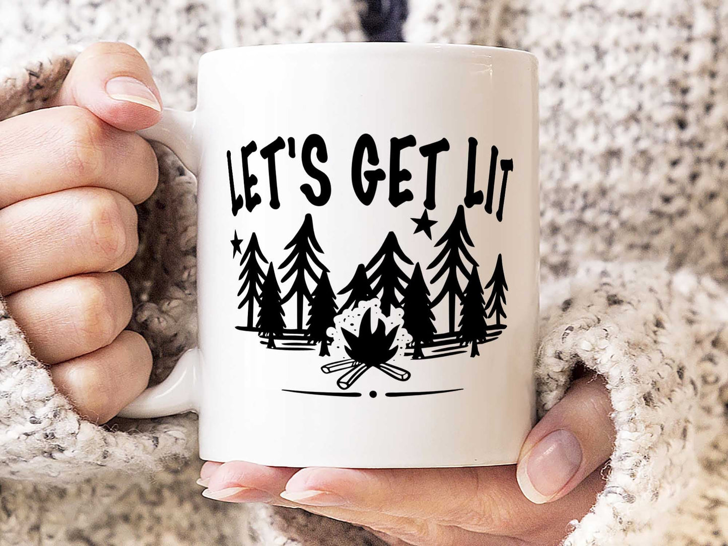 Let's Get Lit Camping Coffee Mug