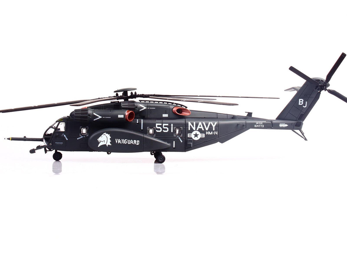 Sikorsky MH-53E Sea Dragon Helicopter "United States Navy Vanguard Tail Number 551" Dark Gray 1/72 Diecast Model by Panzerkampf LuxuryLifeWay Online Store