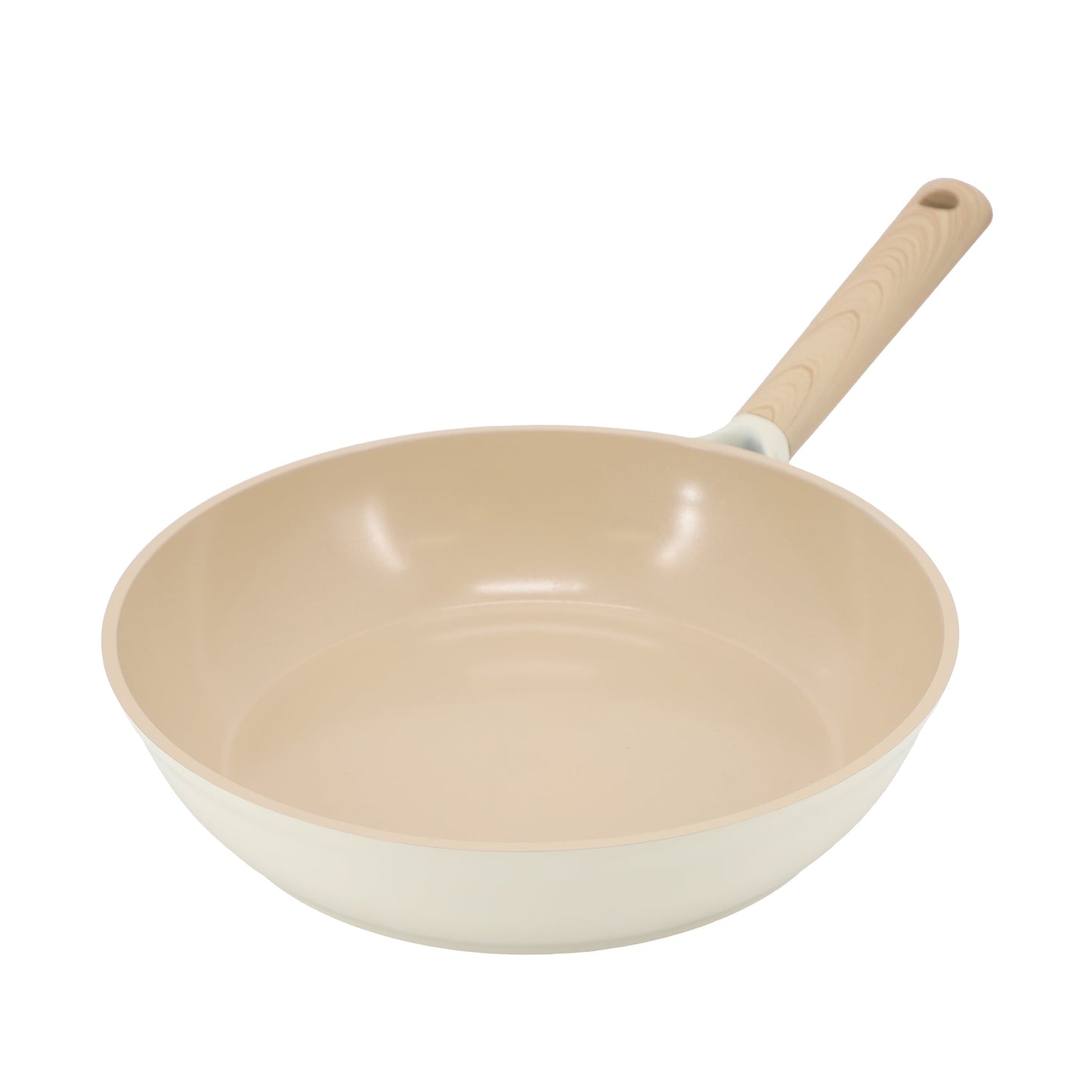 Gibson Elite Folkstone 10 Inch Ceramic Nonstick Cast Aluminum Frypan in Beige LuxuryLifeWay Online Store
