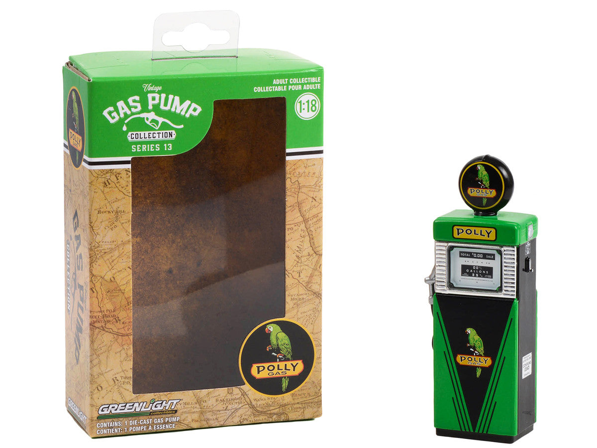 1951 Wayne 505 Gas Pump "Polly Gas" Green and Black "Vintage Gas Pumps" Series 13 1/18 Diecast Model by Greenlight LuxuryLifeWay Online Store