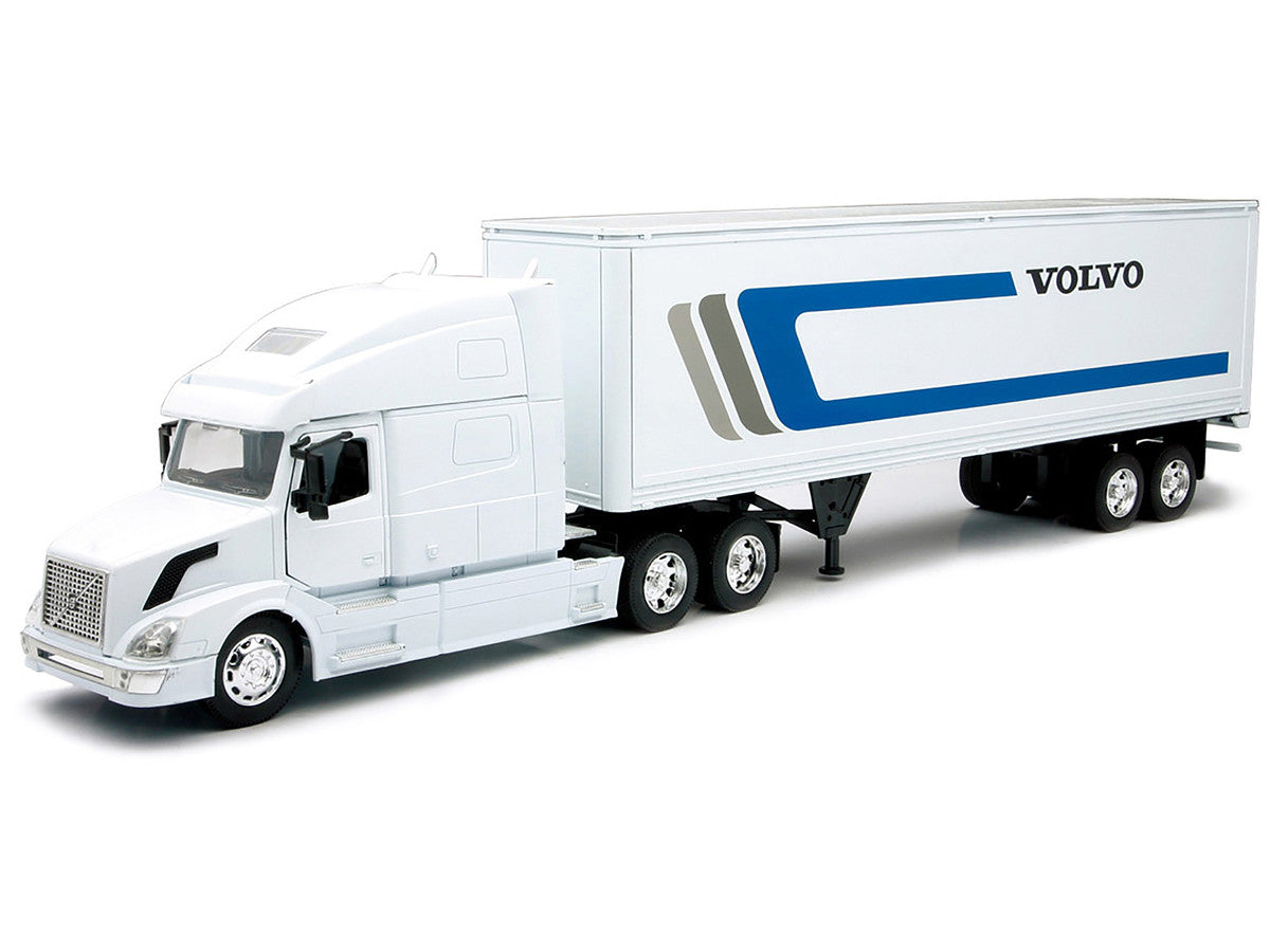 Volvo VN-780 Truck with Dry Van Trailer White "Long Haul Truckers" Series 1/32 Diecast Model by New Ray LuxuryLifeWay Online Store