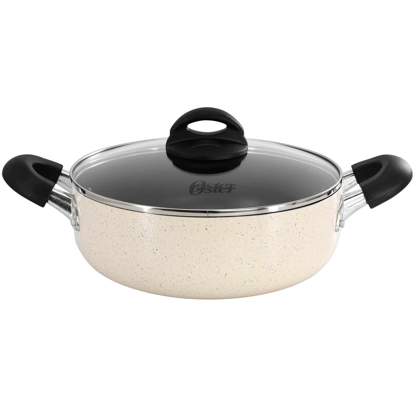 Oster Clairborne 3.6 Quart Nonstick Aluminum Caldero with Lid in Linen LuxuryLifeWay Online Store