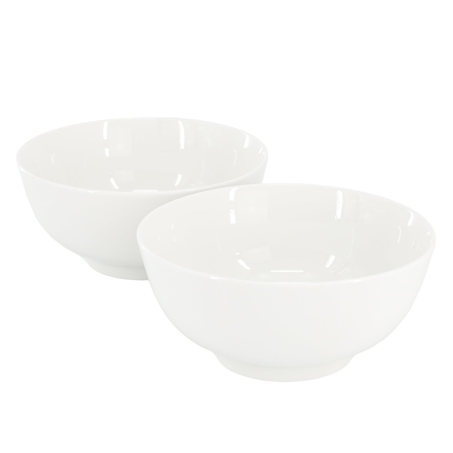 Gibson Home Great Essentials 2 Piece 6.9 Inch Fine Ceramic Noodle Bowl Set in White LuxuryLifeWay Online Store
