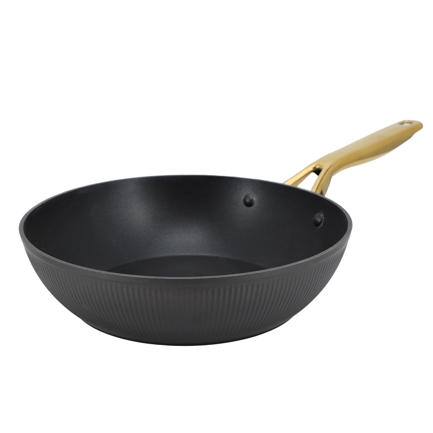 Oster Abbottsford 11 Inch Nonstick Round Aluminum Wok in Black LuxuryLifeWay Online Store